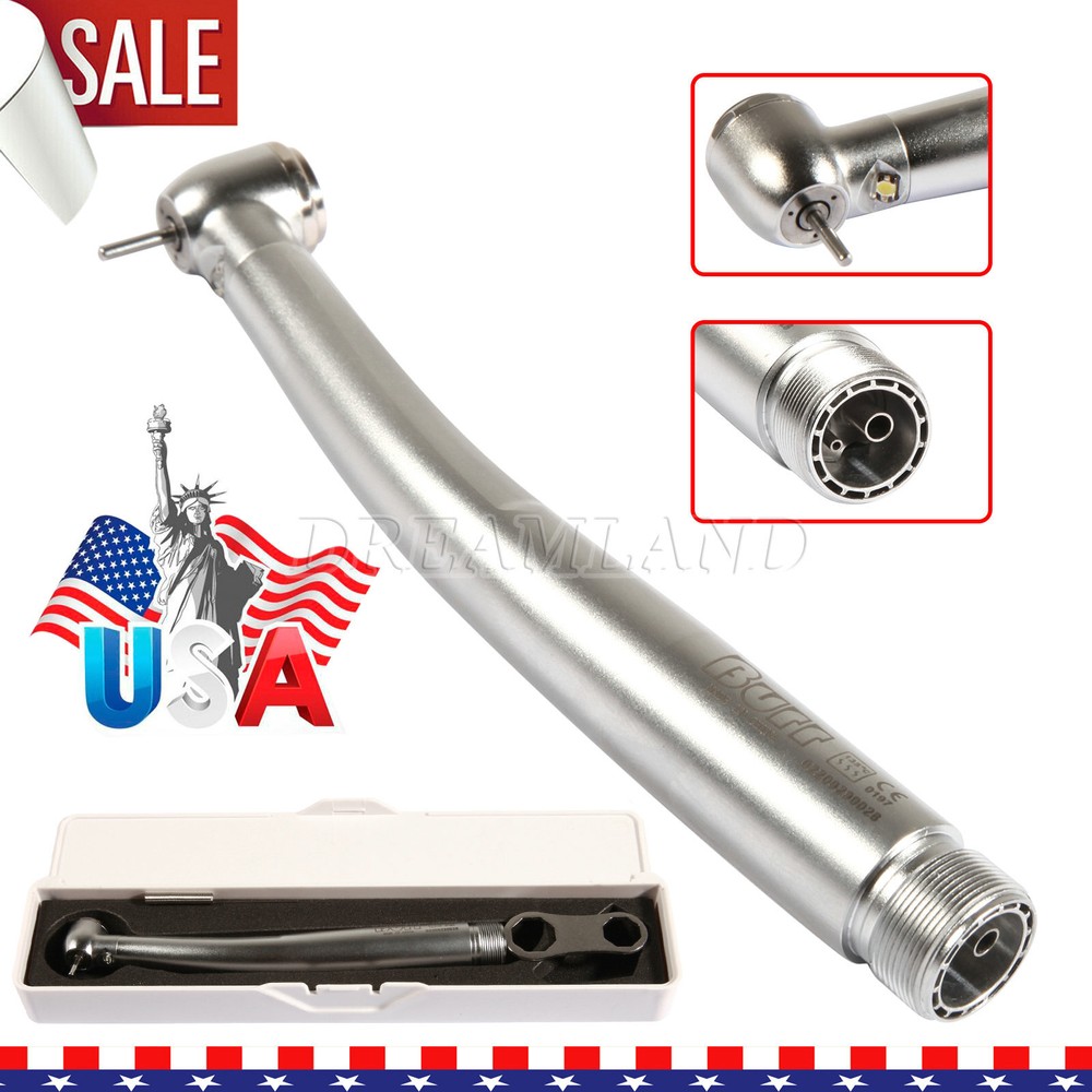 Dental 2Hole Push Button High Speed E-generator LED Handpiece Low Noise