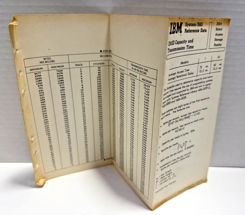 1971 IBM Field Engineering Handbook System/360 S229-3169-3 Tabs, Notes & Binder