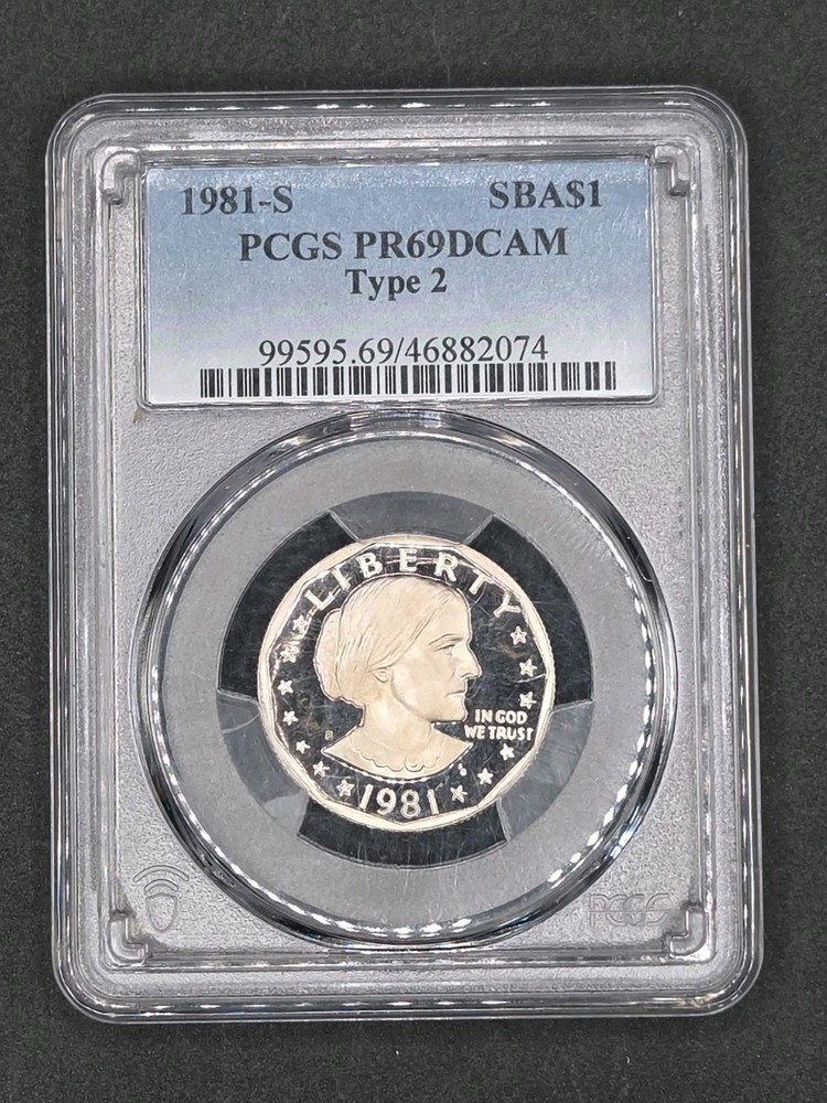 1981-S (Type 2) Susan B. Anthony SBA Dollar | PCGS PR69DCAM
