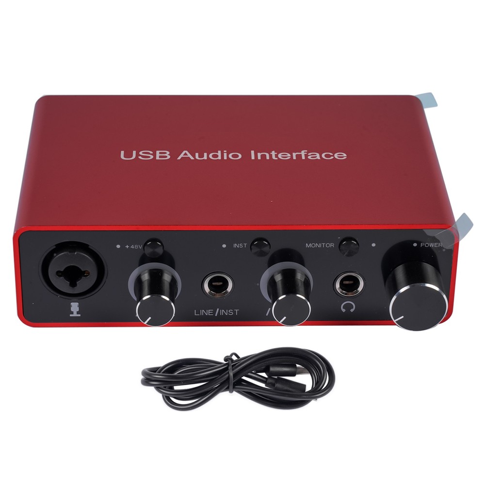 USB Audio Interface (Gen 3) for Headphones in Real-Time with Zero-Latency Red