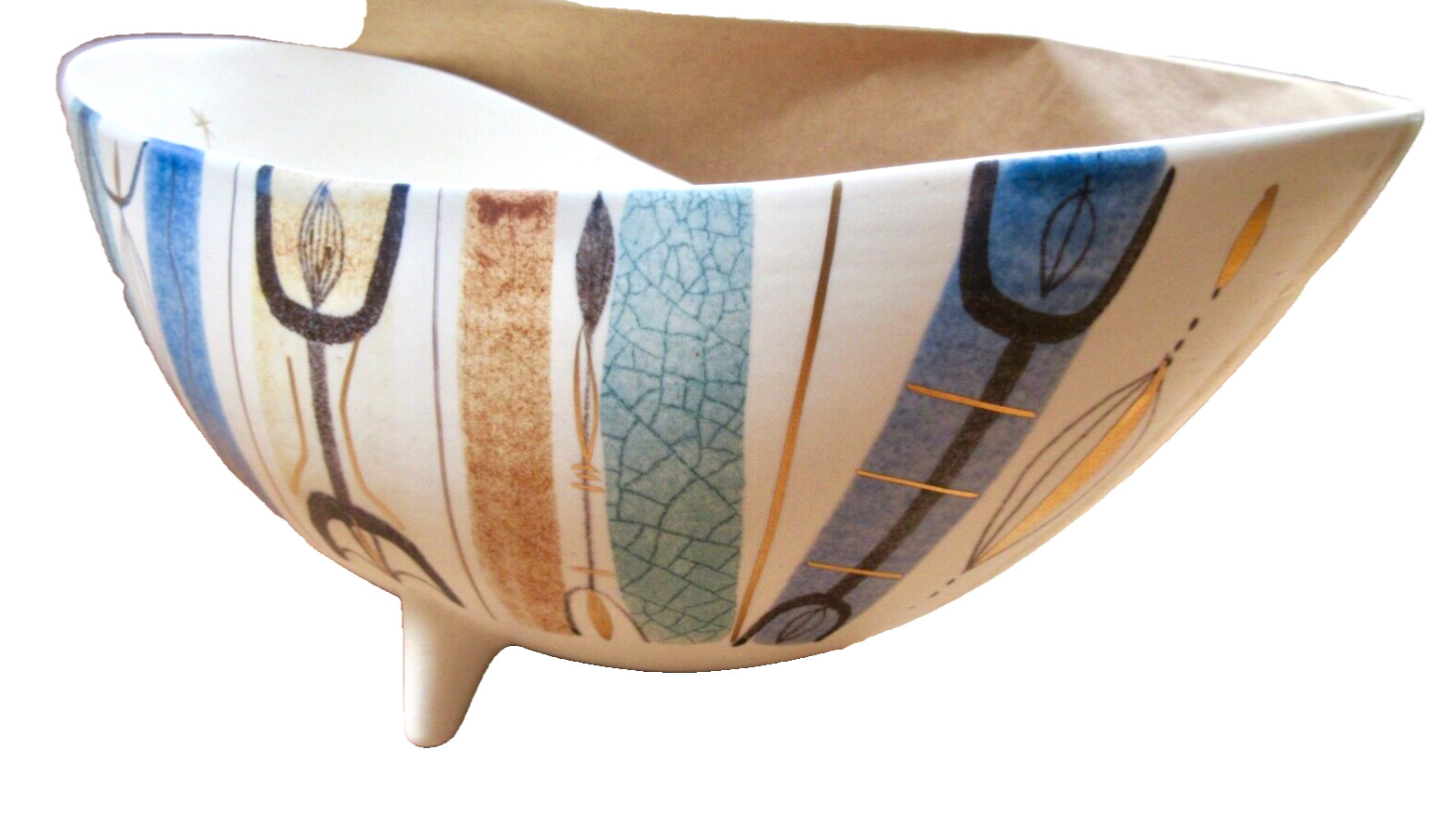 Sascha Brastoff MCM California Art Pottery - 10" Long - Mint Condition