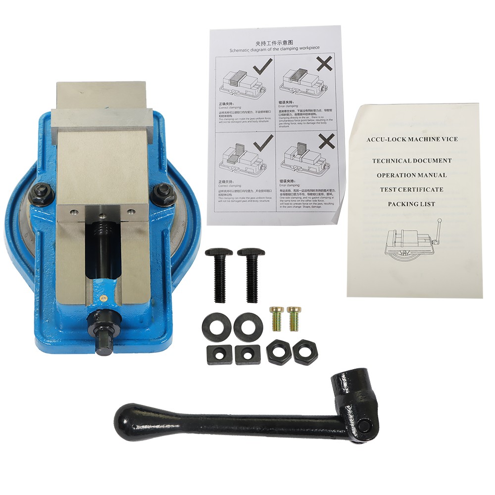 3" Milling Machine Lockdown Vise With 360 Swiveling Base High Precision