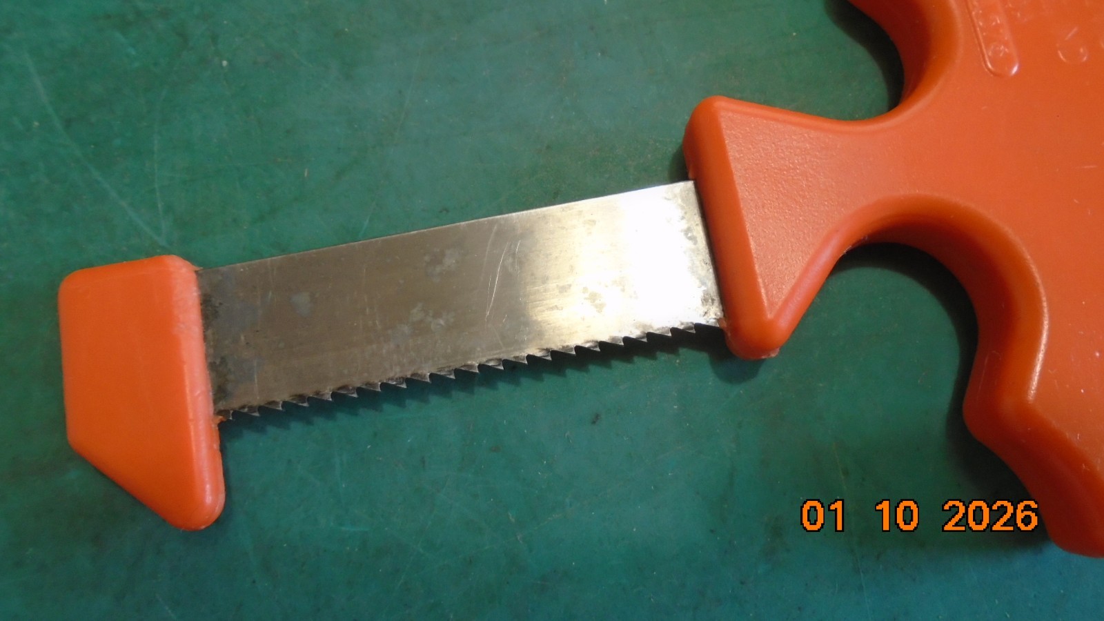 Vintage Sagen Inc. Hunting Bone Saw Rib Splitter Saw USA Camo Nylon Sheath