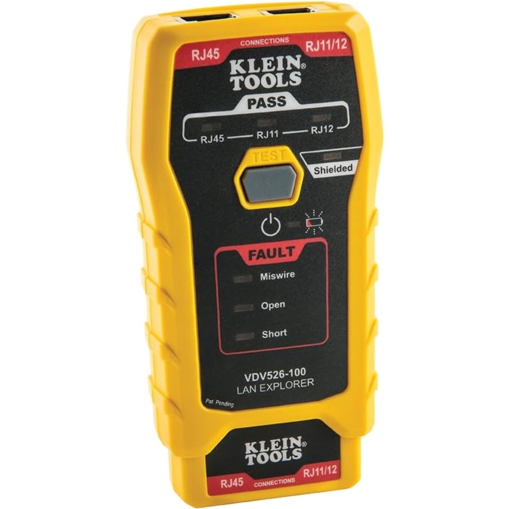 Pocket-Sized Network Cable Tester with Secure Remote Storage and Battery Power