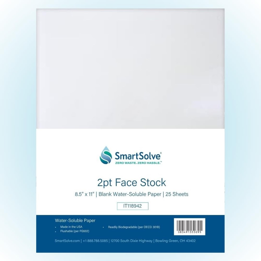 SmartSolve 2 pt. Water-Soluble Bio-Based Paper | Dissolves Quickly in Water |...