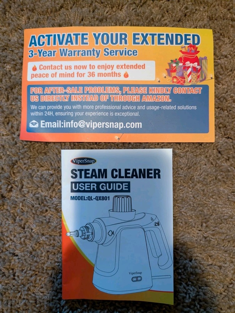 ViperSnap Handheld Steam Cleaner & 14 piece accessory kit Tested CIB