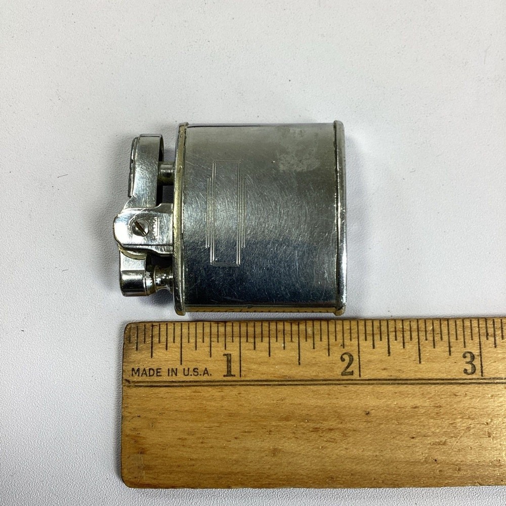 Vtg Ronson Metal Lighter In Box Case Papers Untested