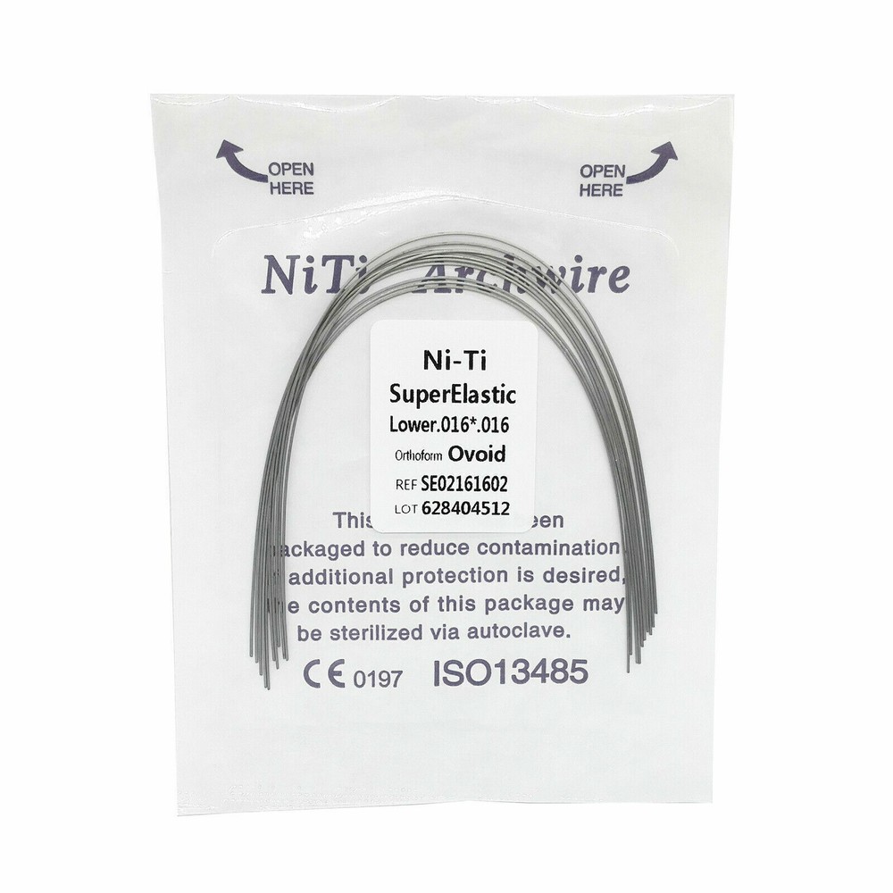 Dental Super Elastic NITI Rectangular Arch Wire Ovoid Natural Square Upper/Lower