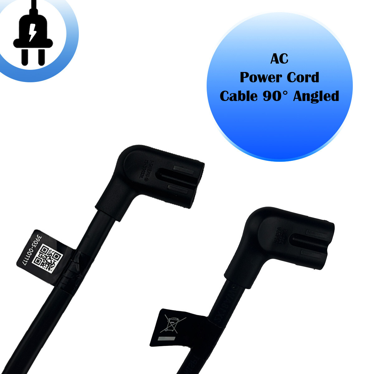 Lot of 1-100 Standard 7A 125V 2-Prong AC Power Cord Cable Samsung 3903-001117