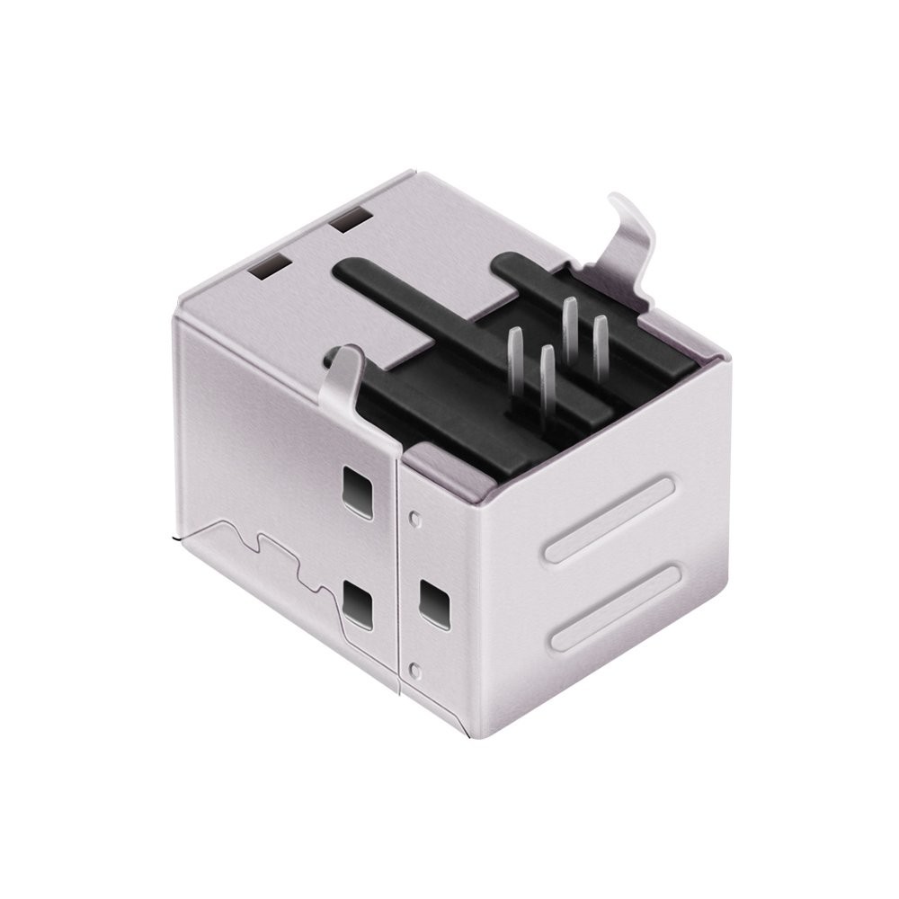 USB Type-B 4-Pin Right Angle PCB DIP Jack Socket - 10 Pack