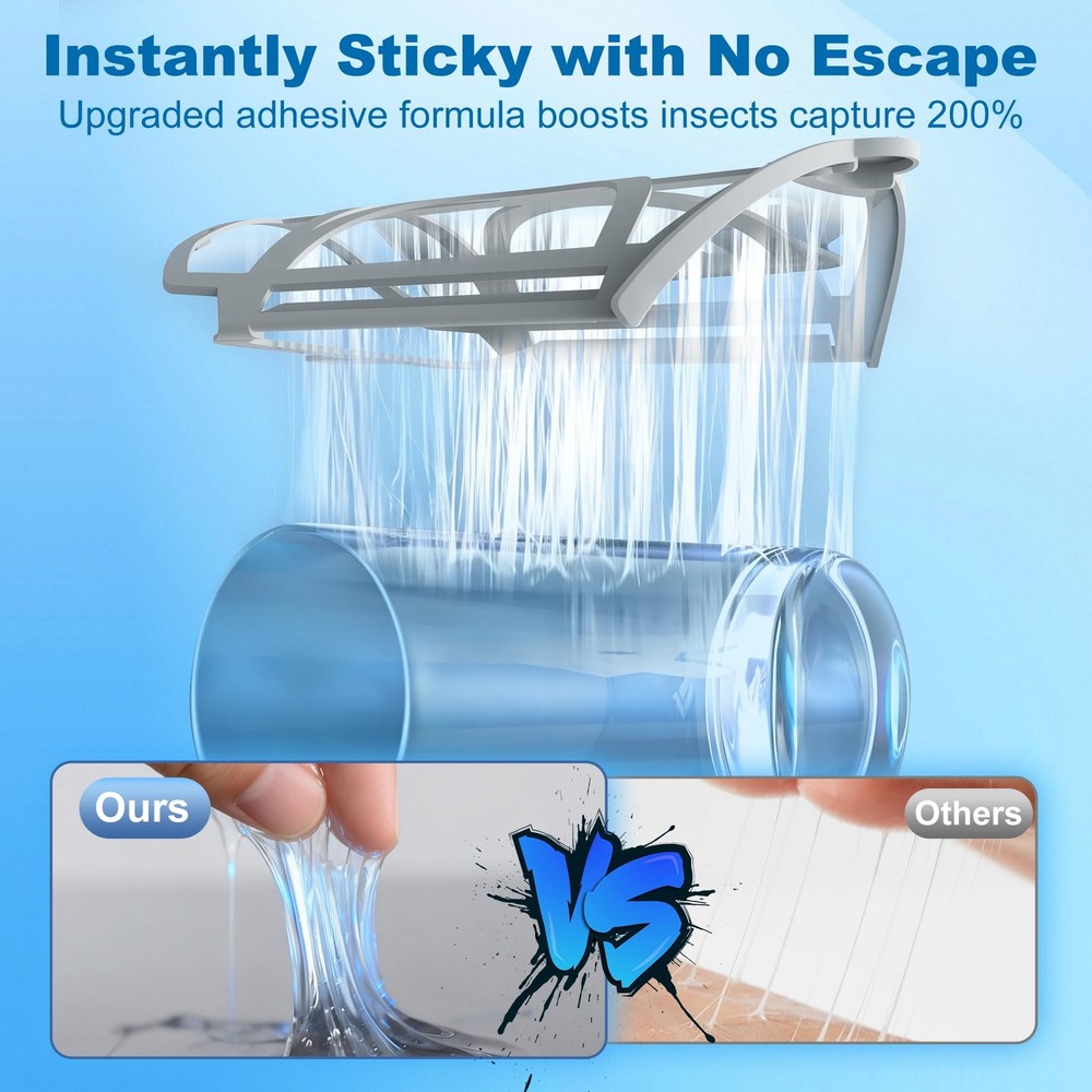 10 Pack Flying Trap Refills Compatible with zzevo Flying Insect Trap Refill, ...