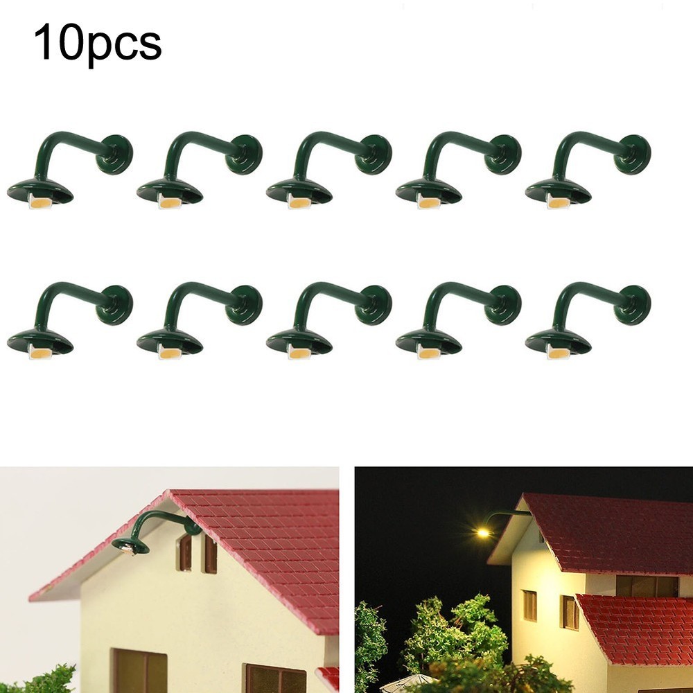 HO Scale Model Railroad Outdoor Wall Sconce 10ft Set