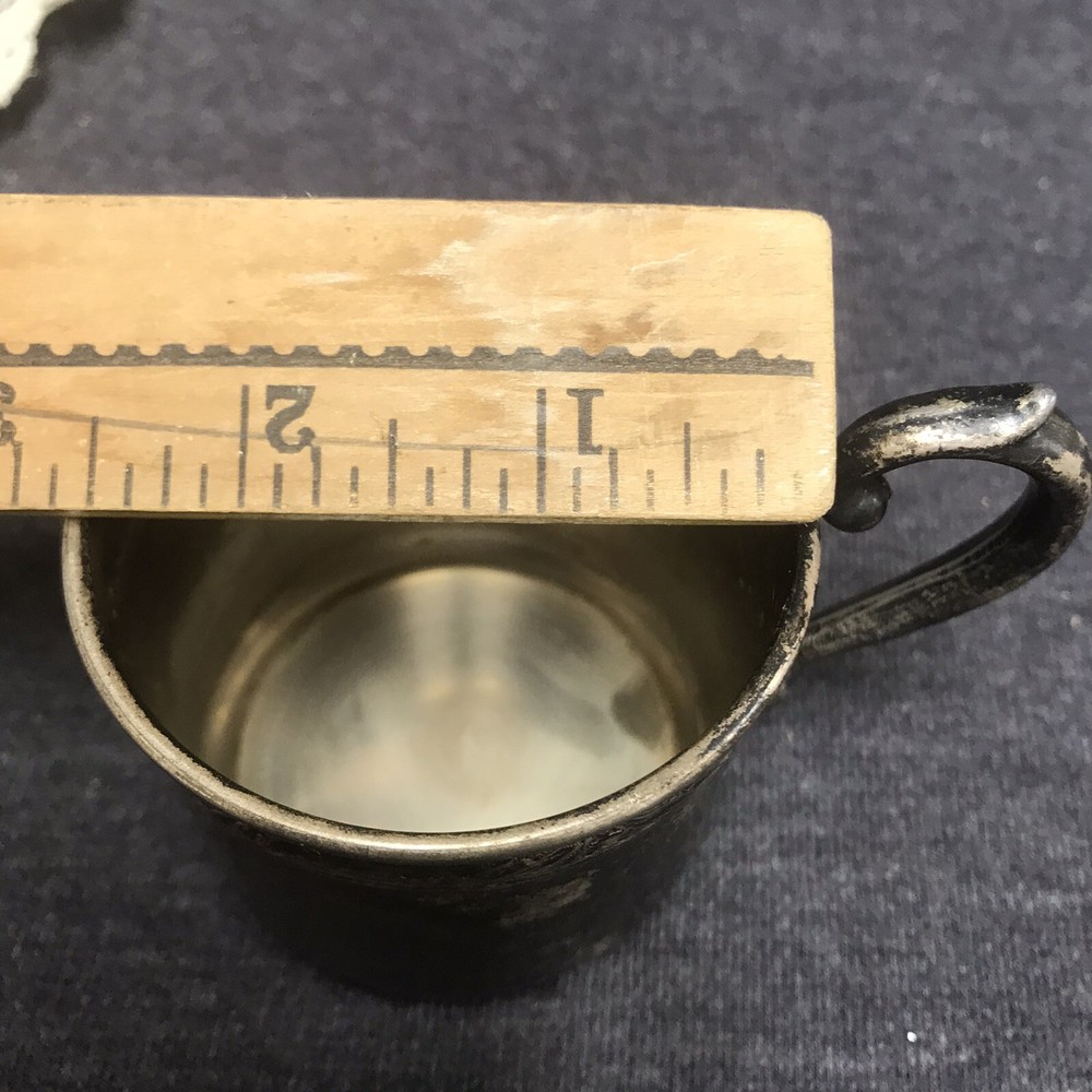 Vintage Silver on Copper Baby Cup Guildhall Needs Cleaning But Beautiful Cup
