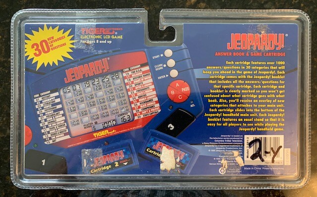 Tiger electronics Jeopardy Answer Question Book Cartridge #2 NEW