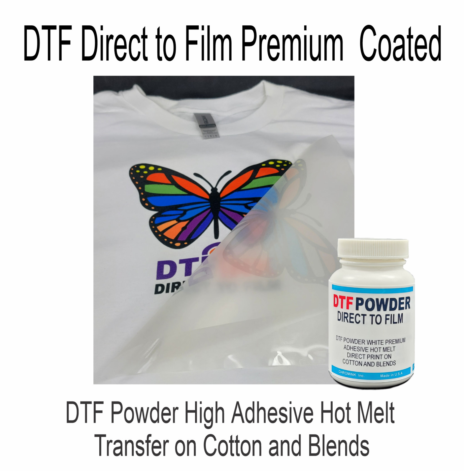 Epson Printer with DTF Ink Heat Transfer Full Color T-Shirt Print Starte Bundle