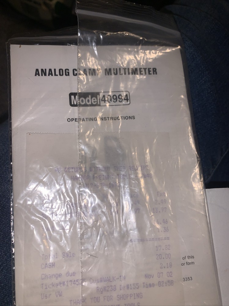 ANALOG FUSE PROTECTED CLAMP METER IN BOX