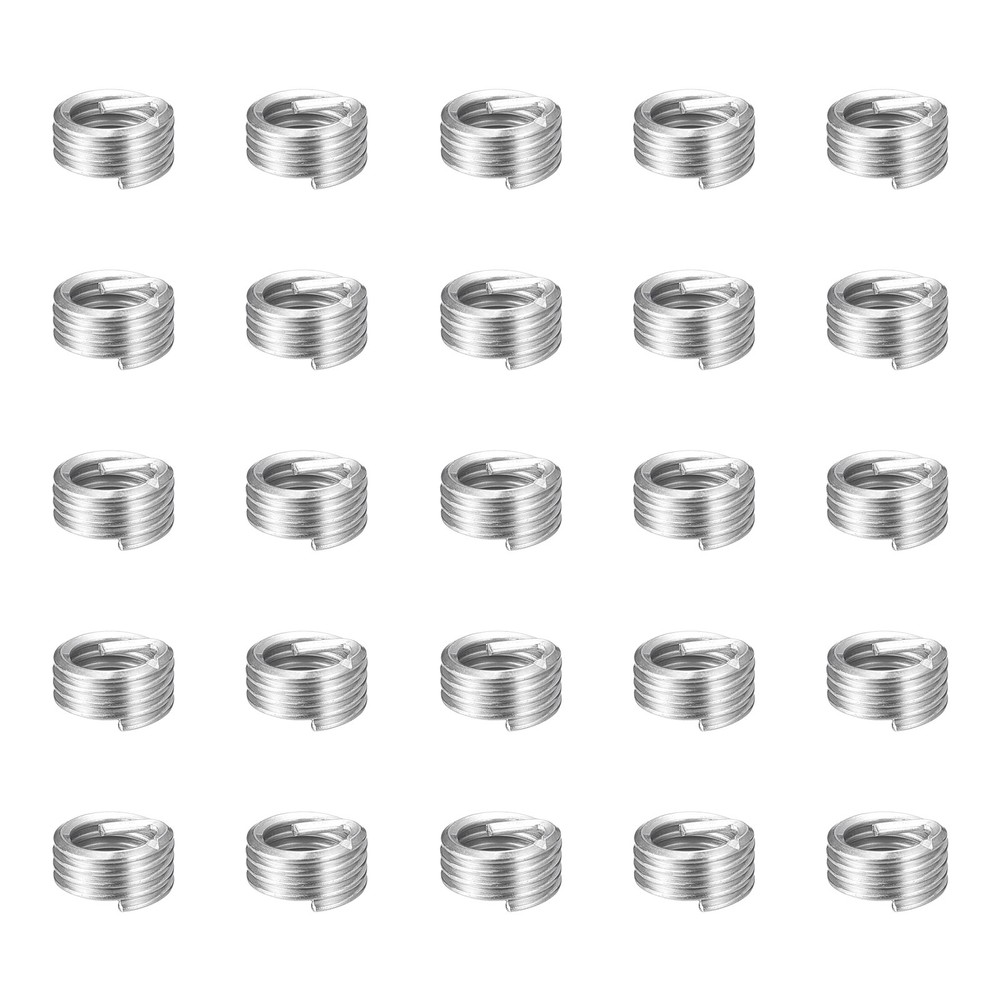 25pcs Wire Thread Inserts M4 x 0.7 x 1D Metric Helical Threaded Sleeve