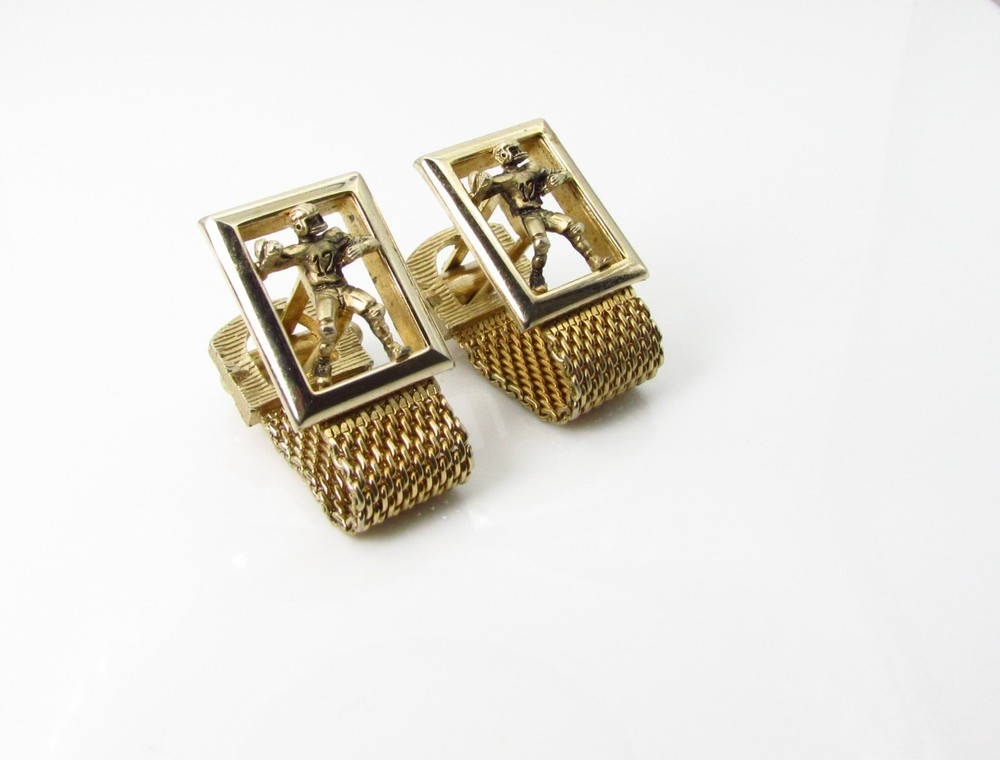 Wrap Cufflinks with #12 Quarterback by Swank