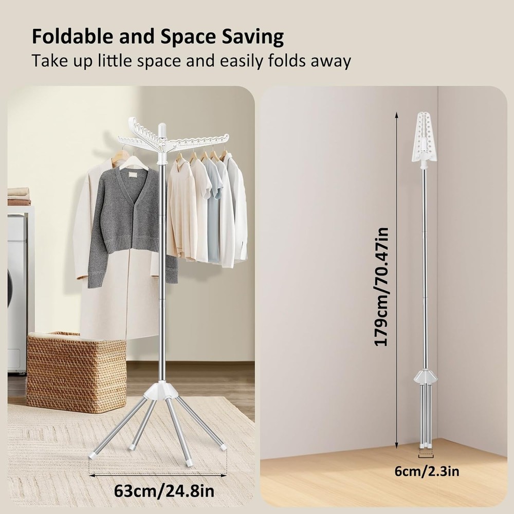 Portable Foldable Drying Rack – Lightweight Stainless Steel Laundry Solution