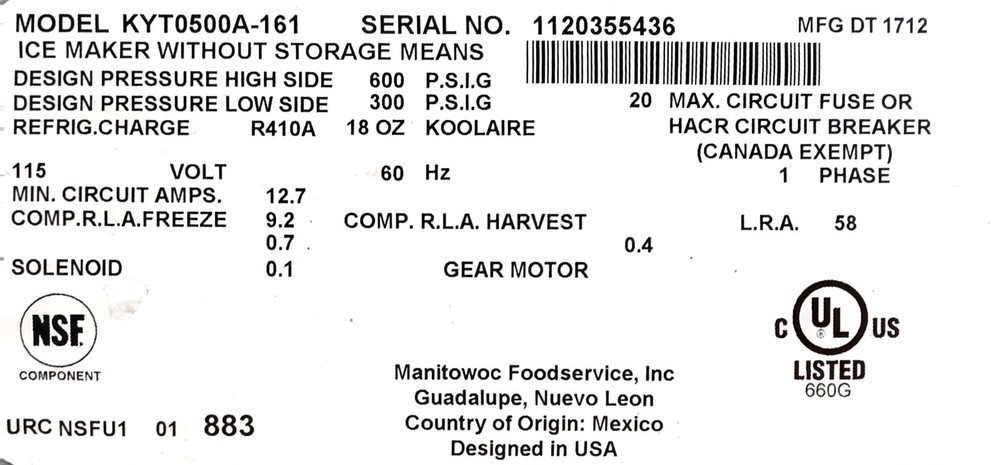 Koolaire Ice machine