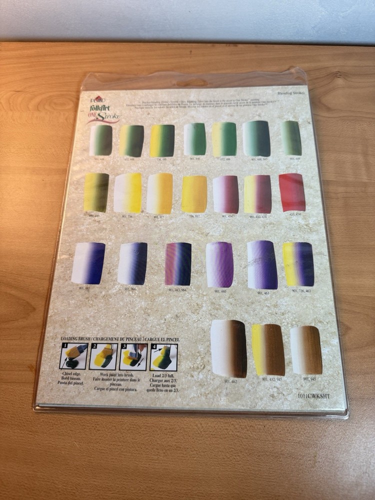 Basic Strokework Folkart One Stroke Worksheet Pack Plaid 2002 #1011