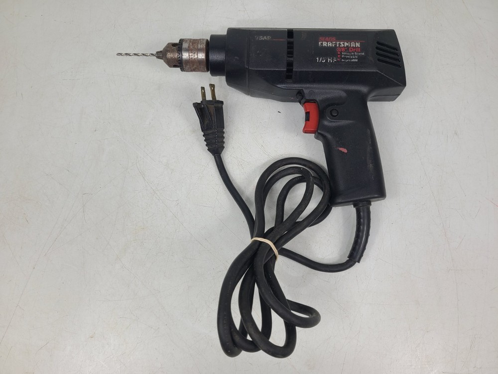 VINTAGE CRAFTSMAN 315.101400 3/8" VARIABLE REVERSIBLE DRILL (TESTED)
