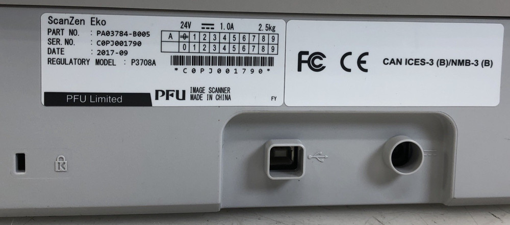 Fujitsu ScanZen Eko Plus Color Duplex Document Scanner Auto Feed FULLY TESTED
