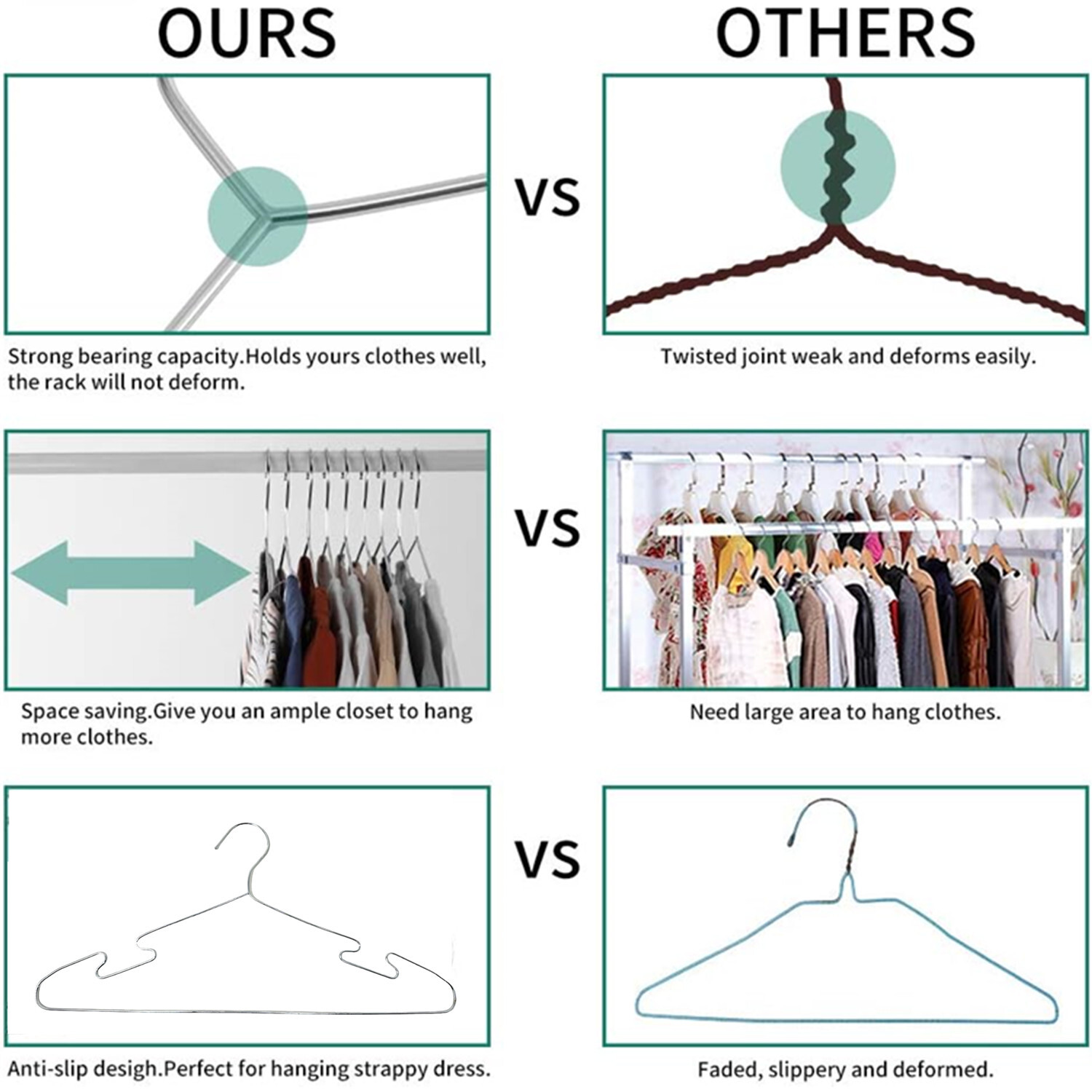 5-50 Pcs of Stainless Steel Wire Coat Hangers Strong Heavy Duty Clothes Hangers