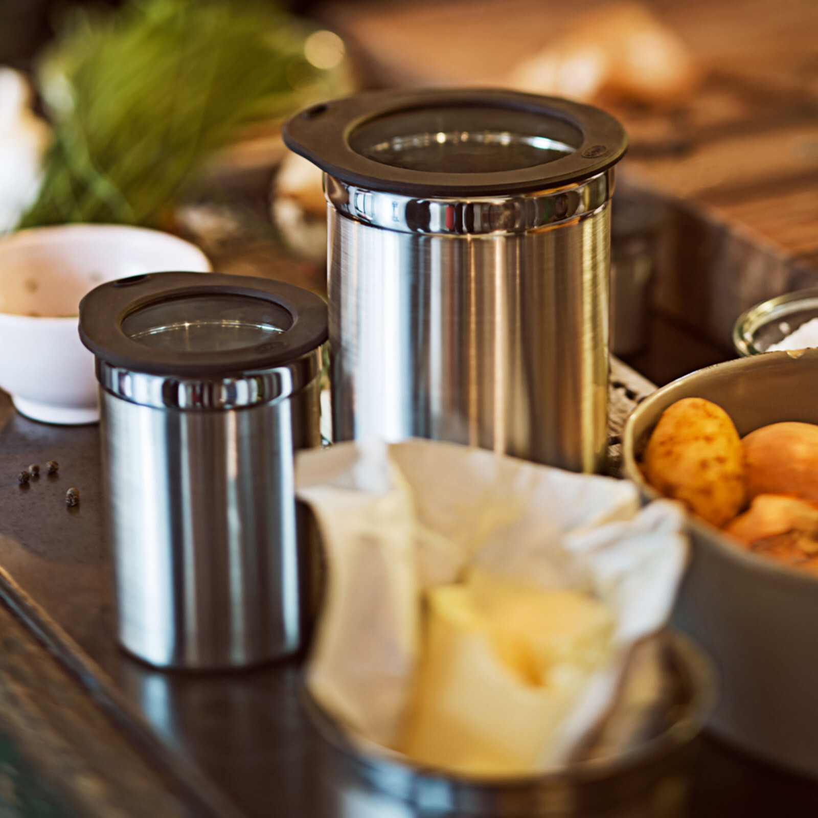 Rosle Jar with Silicone Glass Lid 18/10 Stainless Steel 16551 Rösle 3.38oz