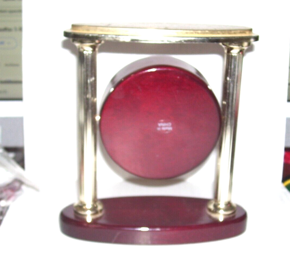 DESK CLOCK with Pillars Gold Tone