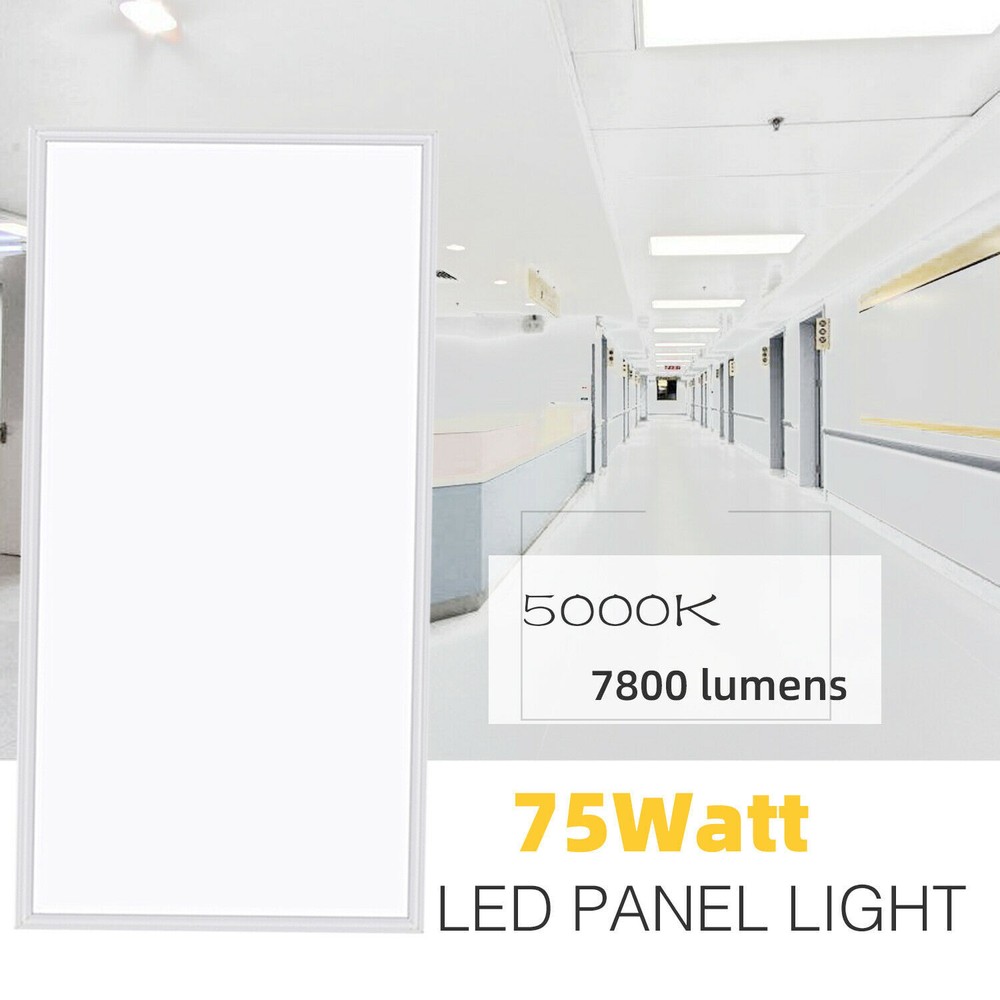 8 Pack 2X4 White 5000K Daylight Edge-Lit LED Dimmable Flat Panel Troffer Light