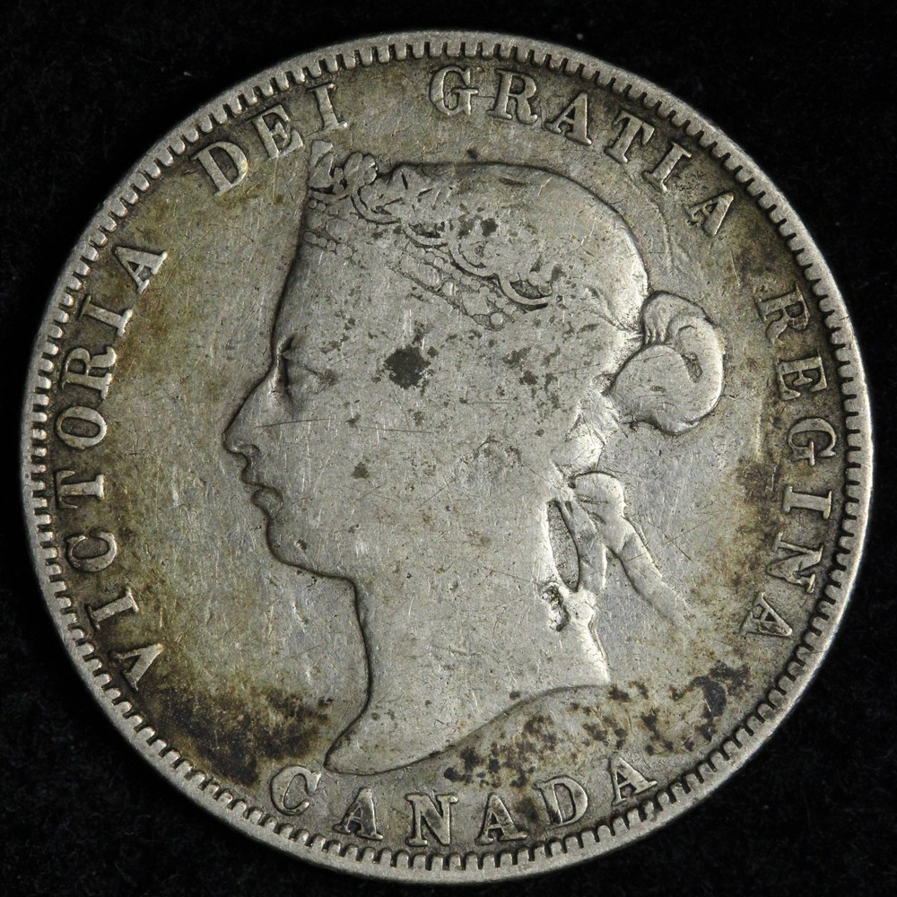 1874-H Canada SILVER Twenty Five Cents E309 KIJCH