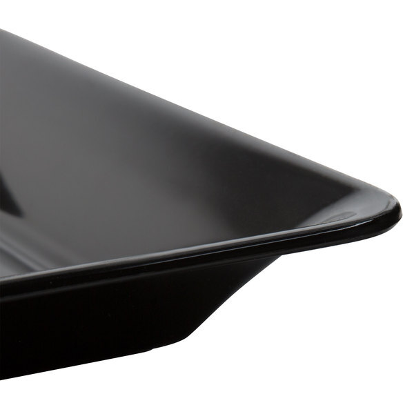 Fineline RC472.BK, 10x14-Inch Platter Black Plastic Rectangular Trays, 25/CS