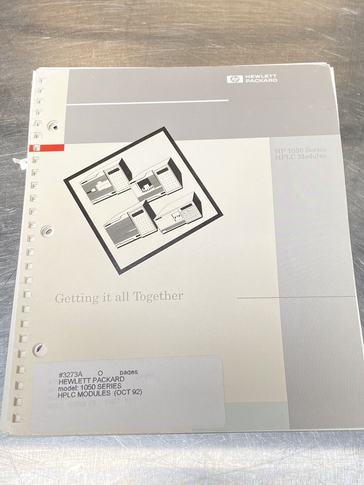 Hewlett Packard HP 1050 Series HPLC Modules OCT 92 - Users Guide / Manual