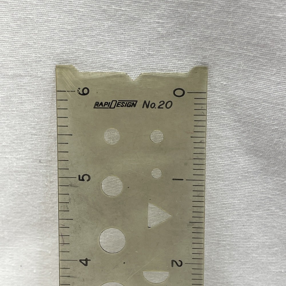 Vintage RapiDesign No 20 Sketch Scale Cracked Read Description