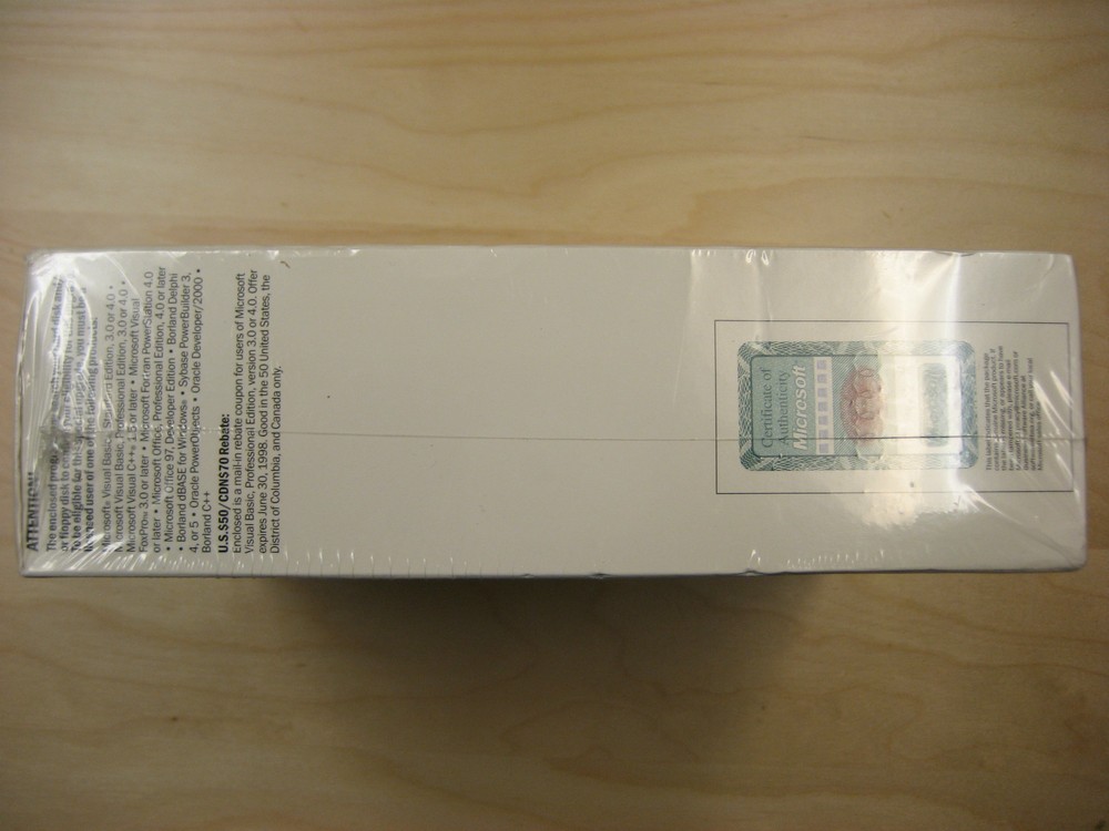 Microsoft Visual Basic Professional Edition 5.0 (Retail) (1 User/s) - Upgrade...