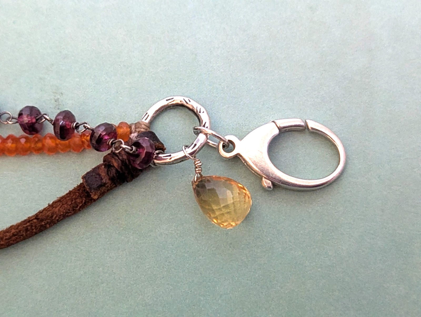 Jes MaHarry Sundance Catalog "Pacific Highway" Mixed Gemstone Sterling Bracelet