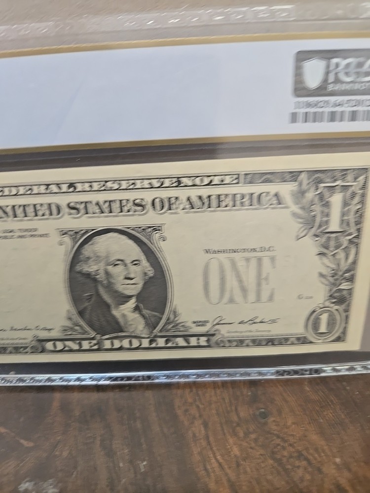Error Note- $1 1985 SanFran Overprint on back error. PCGS 64 PPQ!