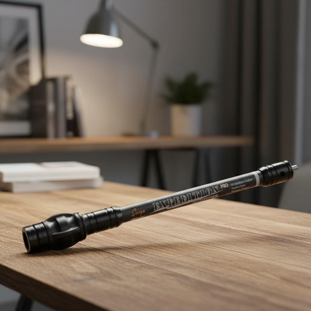 Ultra Lightweight Bow Stabilizer with Customizable Weight and Damping Features
