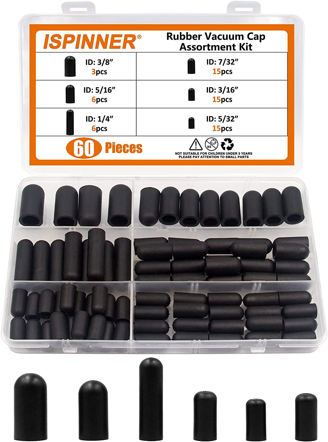 CARBURETOR & VACUUM RUBBER CAP PLUG ASSORTMENT KIT INTAKE VACUUM LINES