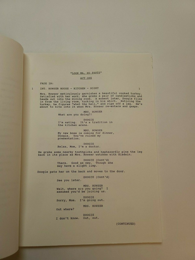 DOOGIE HOWSER, M.D. / Mitchel Katlin 1992 TV Script, "Look Ma, No Pants"
