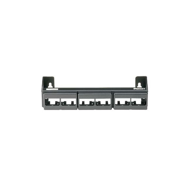 Panduit CWPP12WBL Mini-Com 12-Port Wall Mount Patch Panel Black