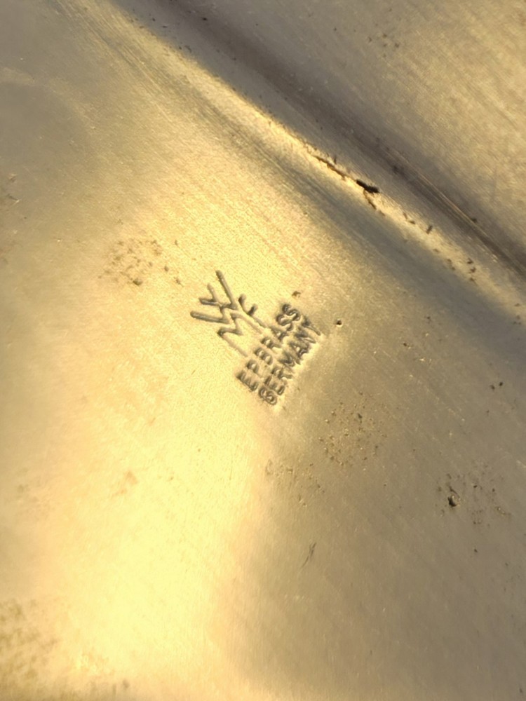 EP Brass Germany WMF IKORA Grape Leaf Candy Dish Silver Electro Plated 9in X 8in