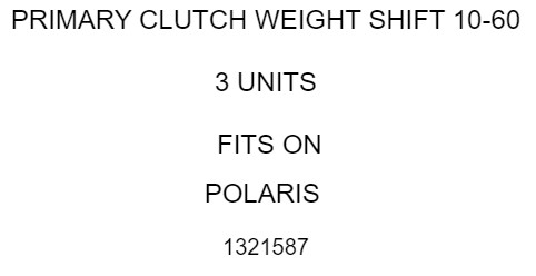 3 Primary Clutch Weight Bushing 10-60 for Polaris 1321587
