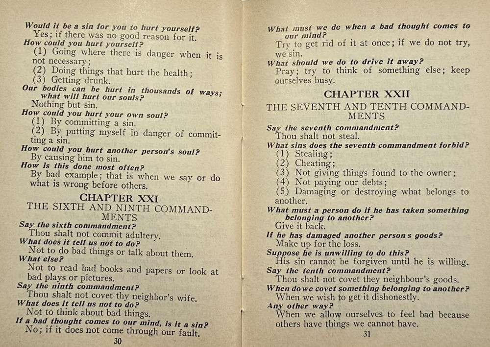 Junior Catechism No. 2, Vintage 1927 Holy Devotional Booklet.