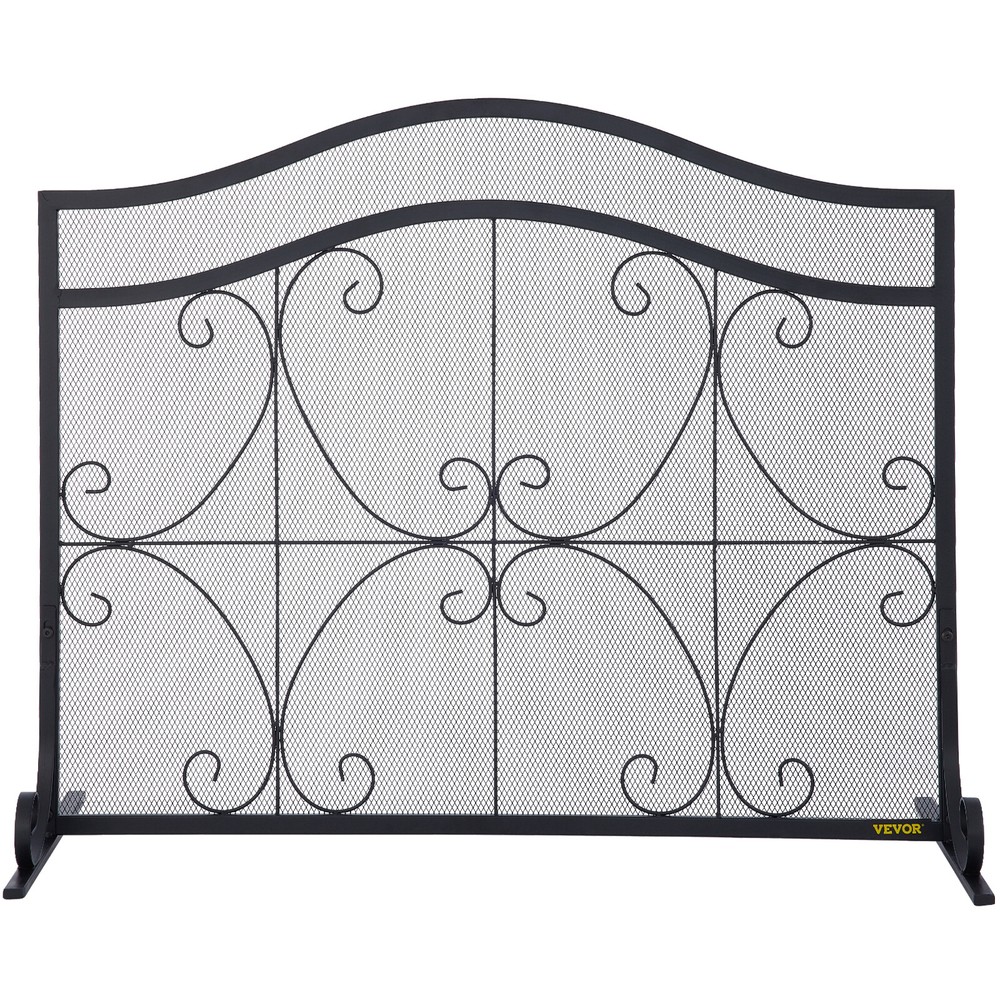 Fireplace Screen Spark Guard Protector Single Panel Free Standing Home Decor