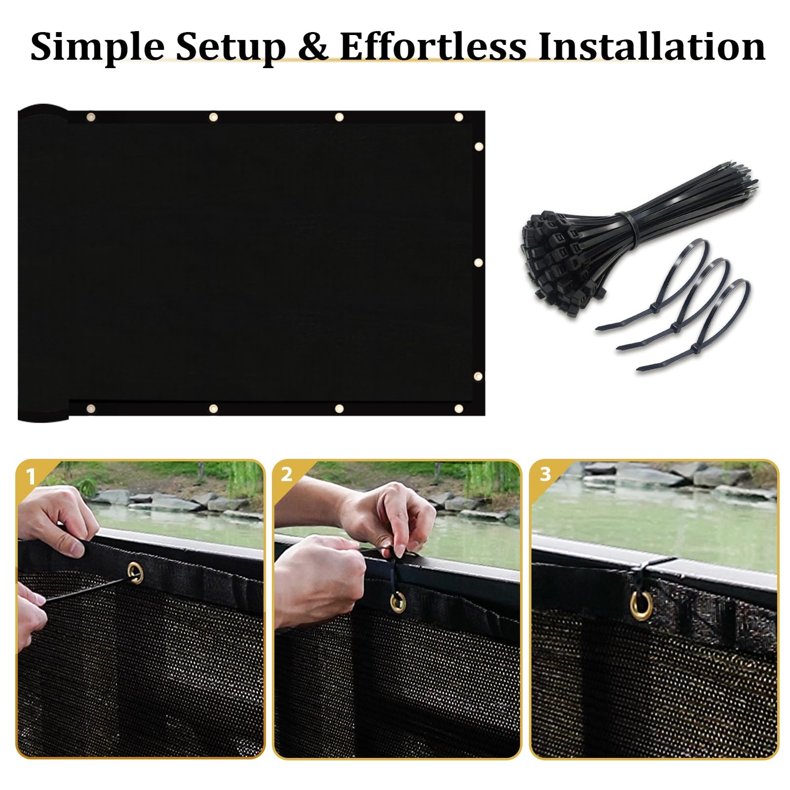 4' X 50' Fence Privacy Screen Heavy Duty 170 GSM Fencing Mesh Shade Net Cover...