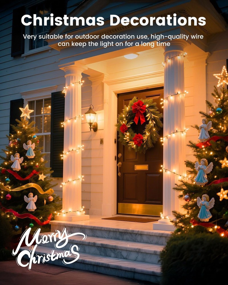 Minetom Clear Christmas String Lights 100 Count 100 Count, Warm White