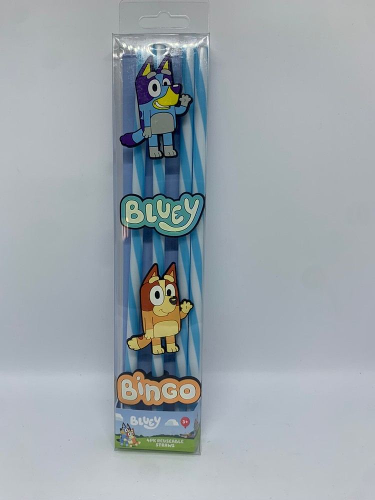 Bluey 4 Pack Reusable Straw