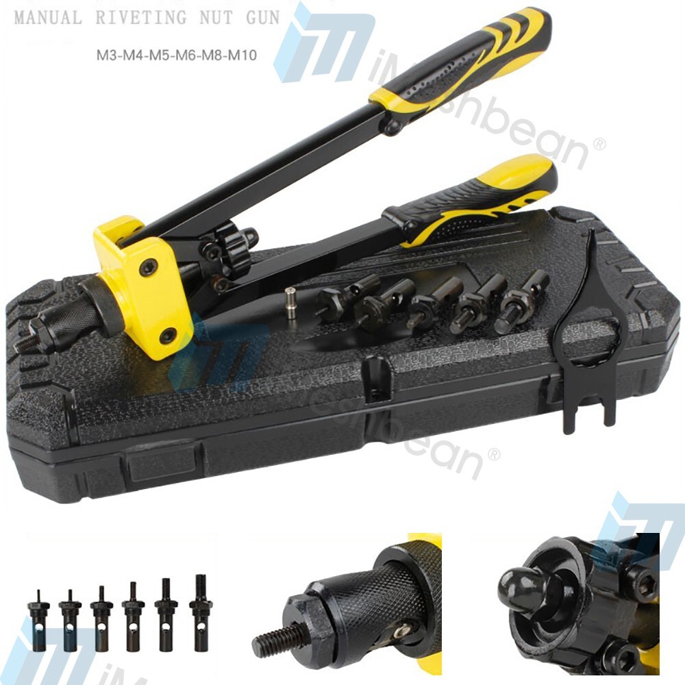 14'' Rivet Gun Kit Rivnut Thread Setting Tool Nut Setter NutSert Metric 70PCS